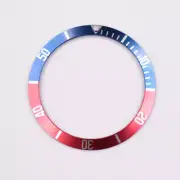 Red+Blue 39.5mm Aluminium Watch Bezel Insert Fit for Automatic SUB/GMT Watch