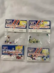 Lot Of 4 Vintage Westrim Crafting Bejewels Sequins Multi-Color, Red, Green NEW