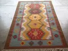 Anatolian Kilim Flat Weave 100% Wool Hand Woven Oriental Rug 4x6 feet