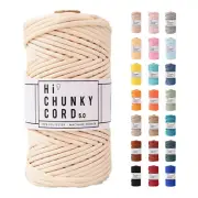 KNOTITUDE 5mm x 53 Yards Craft Soft Braided 100% Polyester Macrame Cord Rope