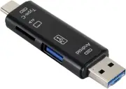 5 in 1 Micro SD Card Reader Adapter Type C Micro USB SD Memory Card Reader Compa