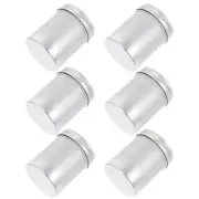 6 Pcs Tealight Tin Tea Tin Canister Soap Saver Dish Metal Soap Box
