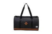 Herschel: Heritage Duffle - Black/Saddle Brown (37L)