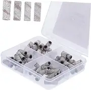 DECORNIJIA 60Pcs Sanding Bands for Nail Drill Nail Sanding Bands Manicure Supplies Grits for Gel Nails Easy to Use Saving Nail Art Tool