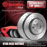 2x Rear Brembo Drilled Disc Brake Rotors for Audi A3 8P1 2EA 8V1 8VK 1KJ 1KY