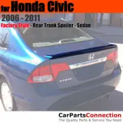 Painted ABS Rear Trunk Spoiler For 2006-2011 Honda Civic Sedan Lip NH578 WHITE (for: Honda)