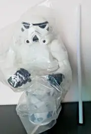 1996 Star Wars Stormtrooper BIG Figure Topper Cup w/Original Straw, Taco Bell