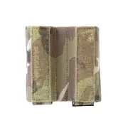 PEW Tactical 9mm Double Mag Pouch Mag Carrier Elastic DOPE Ferro Style Military
