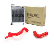 FLETCHER RADIATOR CLASSIC MINI COOPER S 1275cc 1300cc TOP BOTTOM HOSES RED Y3273
