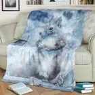 Squirrel Blanket Throw Fleece Cozy Couch Sofa Plush Bedding Kid Adult Gift