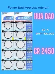 10 X CR2450 Lithium 3V Coin Button Cell Battery -New stock-Lasting-2025 expiry