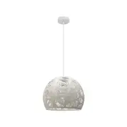 CLA Lighting BOTANICA Embossed Dome Shape Pendant Light - White