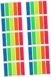 FUNOMOCYA 10 Sets Sticky Memo Notes Flags Index Tabs Adhesive Notes Stickers for Easy Organization and Bookmarking Smooth Writing Surface Convenient for School and Office Use