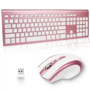 Wireless Keyboard and Mouse Combo 17inch Full Size 2.4G USB Ergonomic Slim Wi...