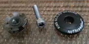 Chris King Headset Top Cap, Star Nut, &Screw for 1” Steerer black vintage *NOS*