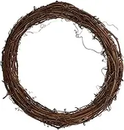 ULDIGI 1Pc Xmas Wreath Ring Handmade Rattan Vine Ring for Holiday Decor Wreath Accessory for Christmas Party Adornment Rustic Home Decoration