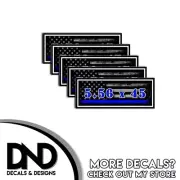 5.56 x 45 Ammo Can Decal Gun Ammunition Box Sticker Blue Line American Flag 5 Pk
