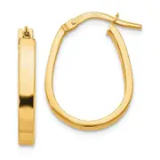 10K Yellow Gold Polished U-Shape Hoop Earrings