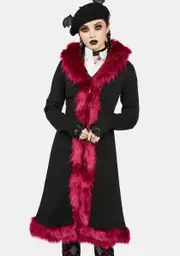 [The Grave Girls] The Vein Whisperer Fur Trim Duster