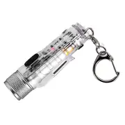With Buckle Led Flashlight Usb Rechargeable Keychain Waterproof Light For Outdoor Transparent