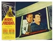 Night Freight Lobby Card Forrest Tucker Keith Larsen 1955 Old Movie Photo