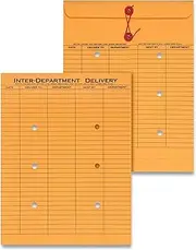 Universal Light Brown KRA' String & Button Interoffice Envelope, 10 x 13, 100/Box (63568)