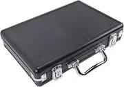 CVUTOVO Chip Box Chips Poker Cards Organizer Portable Poker Chip Storage Case Poker Accessories Poker Chip Display Case Poker Card Protectors Poker Cards Storage Case Aluminum Alloy Black
