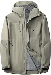 [MJORI] Men's Hooded Waterproof Jacket Outdoor Lightweight Softshell Jacket