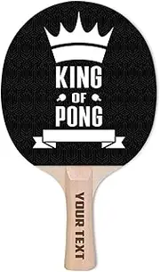 King of Pong Ping Pong Paddle – Premium Table Tennis Racket for Casual or Competitive Play – 5-Ply Wood Blade, Ergonomic Handle, ITTF-Approved Rubber for Spin & Control – Great for Gifting