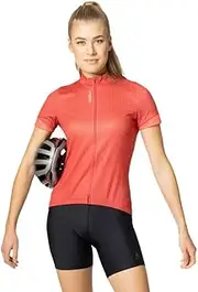 [ODLO] Women's T-Shirt S/U Collar S/S Full Zip Essentia Cycling Jersey