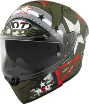 KYT R2R MAX Assault, full face helmet , color: Matt Dark Green/Grey/White , size: M