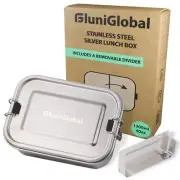 Stainless Steel Lunch Box for Adults | 40 oz | Leak Proof with Silicone Locks...