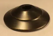 New 4" Solid Spun Brass Vase Lamp Cap, Vase Plate, Antique Brass Finish 611A