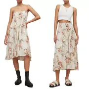 NWT All Saints Ellie Dorada Floral 2-In-1 Smocked Skirt Dress US 6