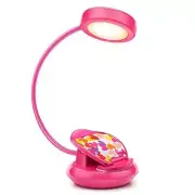Cute Rechargeable 7 LED Eye-Care Book Light, Clip on Reading Lights for Red