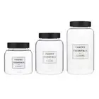 Storage Container Glass Pantry Essentials Canister Assorted Size - Pack of 2