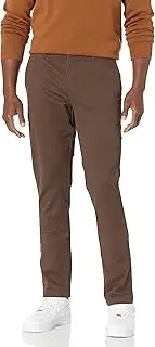 [Amazon Essentials] Amazon Brand - Goodthreads Men's Skinny-Fit Washed Comfort Stretch Chino Pant, Brown 38W x 28L