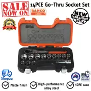 Bahco Go-Thru Socket Ratchet Set Reversible Flex Head 72 Teeth Extension AU