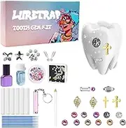 Jaxbo Tooth Gem Kit, 30 Sparkling Crystals with 100PCS Teeth DIY Crystals Jewelry Kit, Professional Fashionable Teeth Jewelry Starter Set, Unleash Your Sparkly Smile.