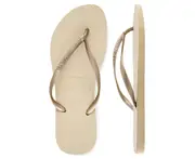 Havaianas Women's Slim Metallic Thongs - Sand/Light Golden