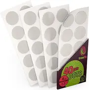 GreenFix Large Double Sided Sticky Dots 40PCs - Round Sticky Tack for Wall Hanging - Mounting Putty Removable - Double Sided Tape Dots for Crafts Poster Picture Hanging - Clear Circle Stickers