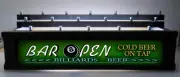 BLACK FINISH - COLOR LED'S BILLIARDS POOL HALL LIGHTED 18 TAP HANDLE HOLDER