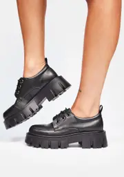 [Altercore] Black Sirius Vegan Leather Oxfords