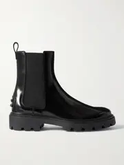 [Tod's] Tod's - Gomma Pesante Glossed-leather Chelsea Boots - Black - IT42 IT 42 Black