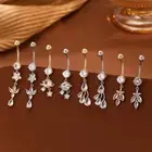 Bow Pendant Belly Button Rings Navel Piercing Barbell Sexy Body Jewelry Gift _as