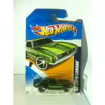 HOT WHEELS 2012 MUSCLE MANIA GM 系列 2 68 COPO CAMARO 深綠色深灰色內飾