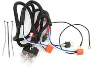 1Set H4 Relay Harness, H4 Headlight Relay Harness H4 Wiring Harness Headlight Relay Kit, DC 12V 80A PE Waterproof Cord Kit Headlamp Brightener, High Heat without Hardening