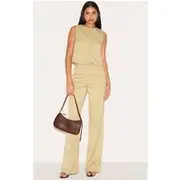 Tall Clay Tailored Mid Rise Straight Leg Pants, Clay