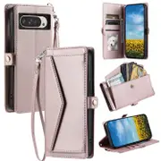 For Google Pixel 9 Pro XL Wallet Multi-card Slot Leather Phone Case with Lanyard