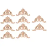 10 Pcs Wood Carving Decal Wood Mouldings Corner Applique Home Door Decor8584